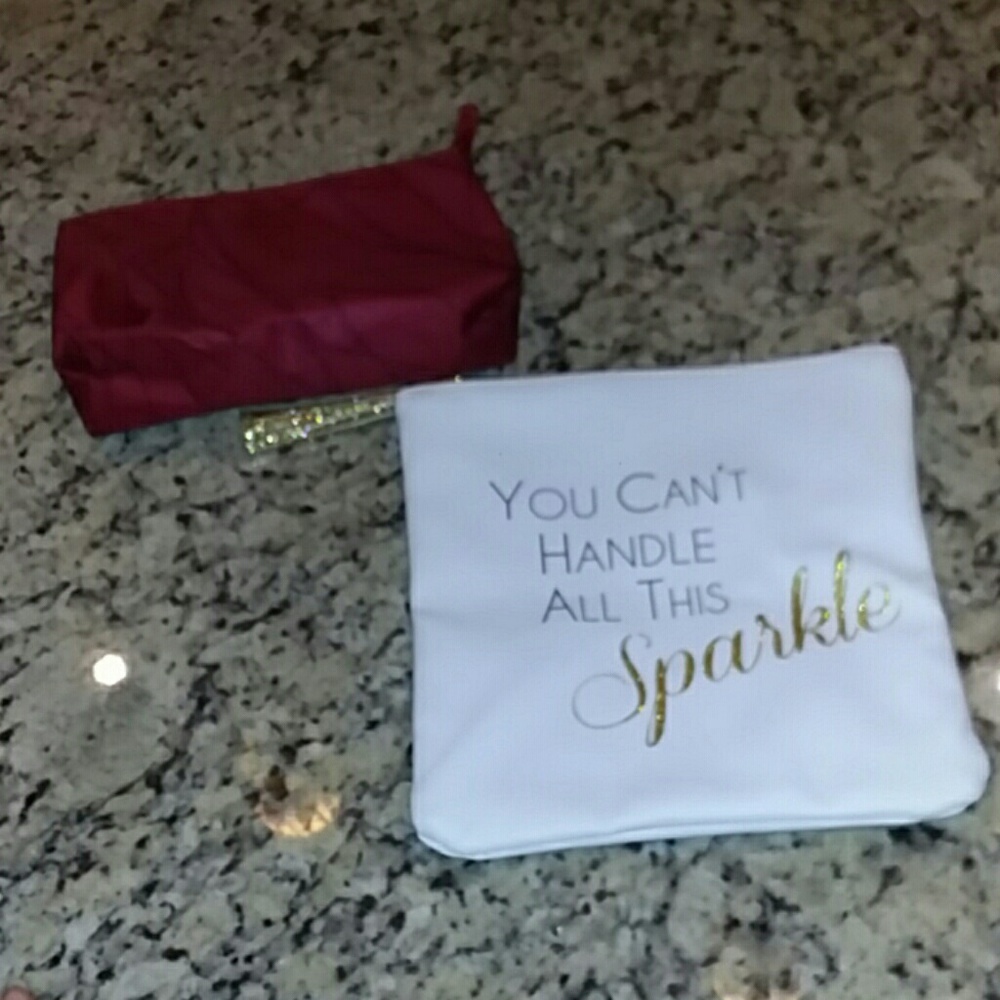 Clinique makeup bag + wristlet